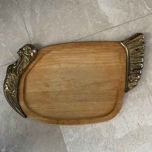 Wood turkey shaped cutting board